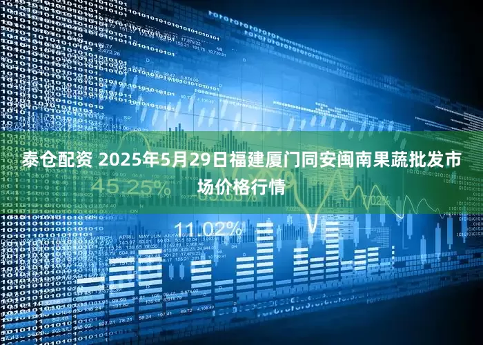 泰仓配资 2025年5月29日福建厦门同安闽南果蔬批发市场价格行情
